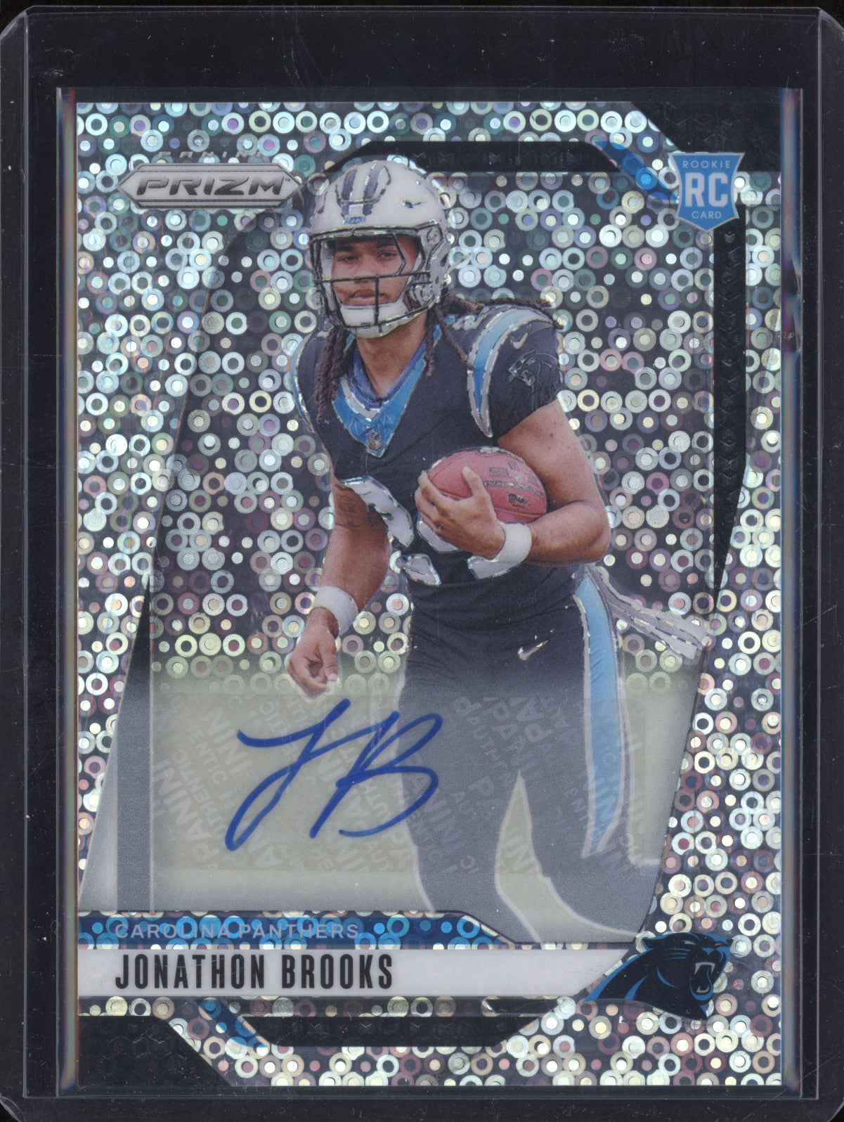 Jonathan Brooks 2024 Panini Prizm 357 No Huddle Rookie Auto RC