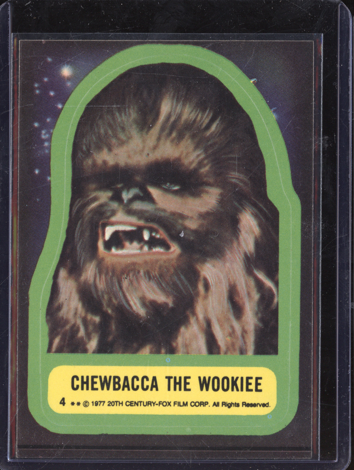 Chewbacca the Wookiee 1977 Topps Star Wars Sticker 4 Sticker