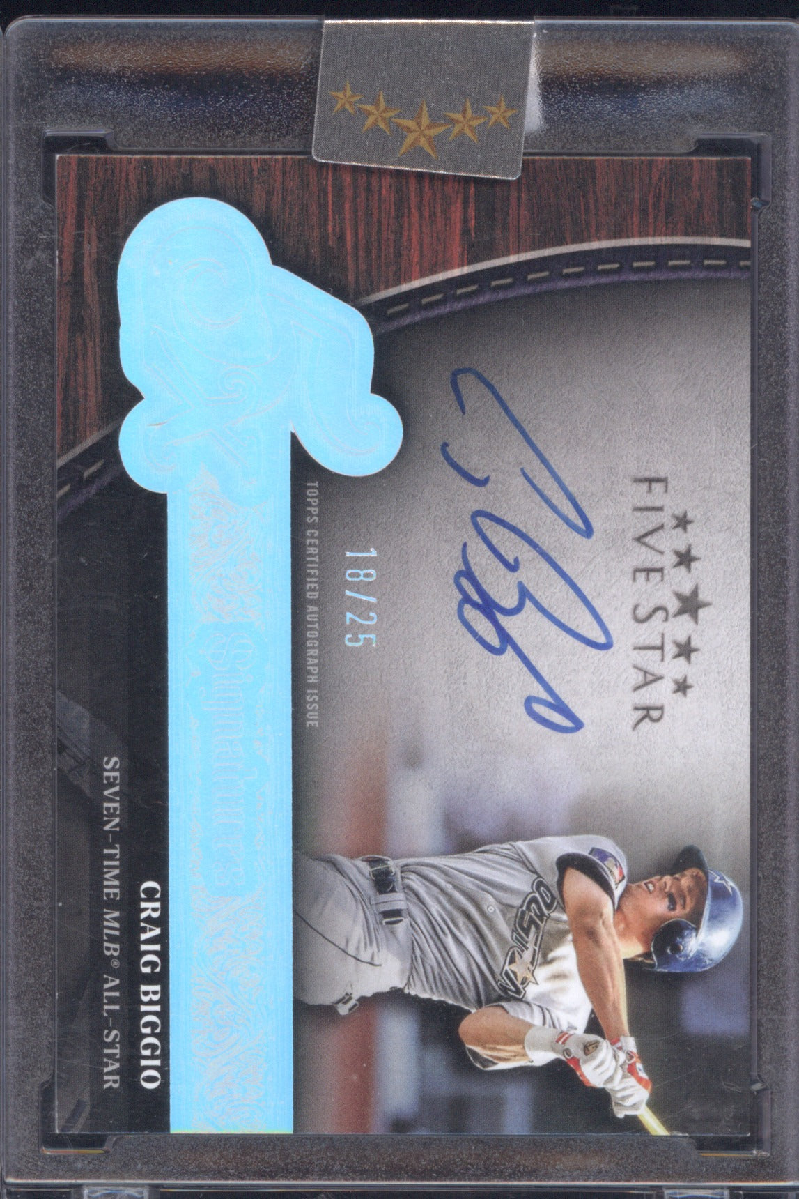Craig Biggio 2014 Topps Five Star #FTS-BIG 5x Signatures /25