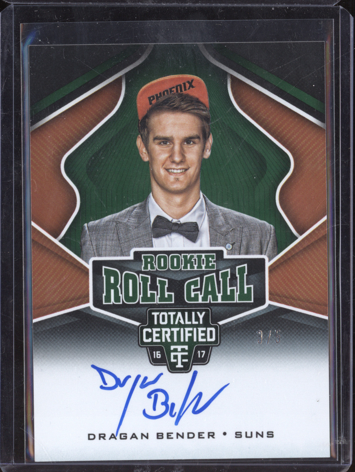 Dragan Bender 2016-17 Panini Totally Certified 3 Rookie Roll Call Auto Green /5