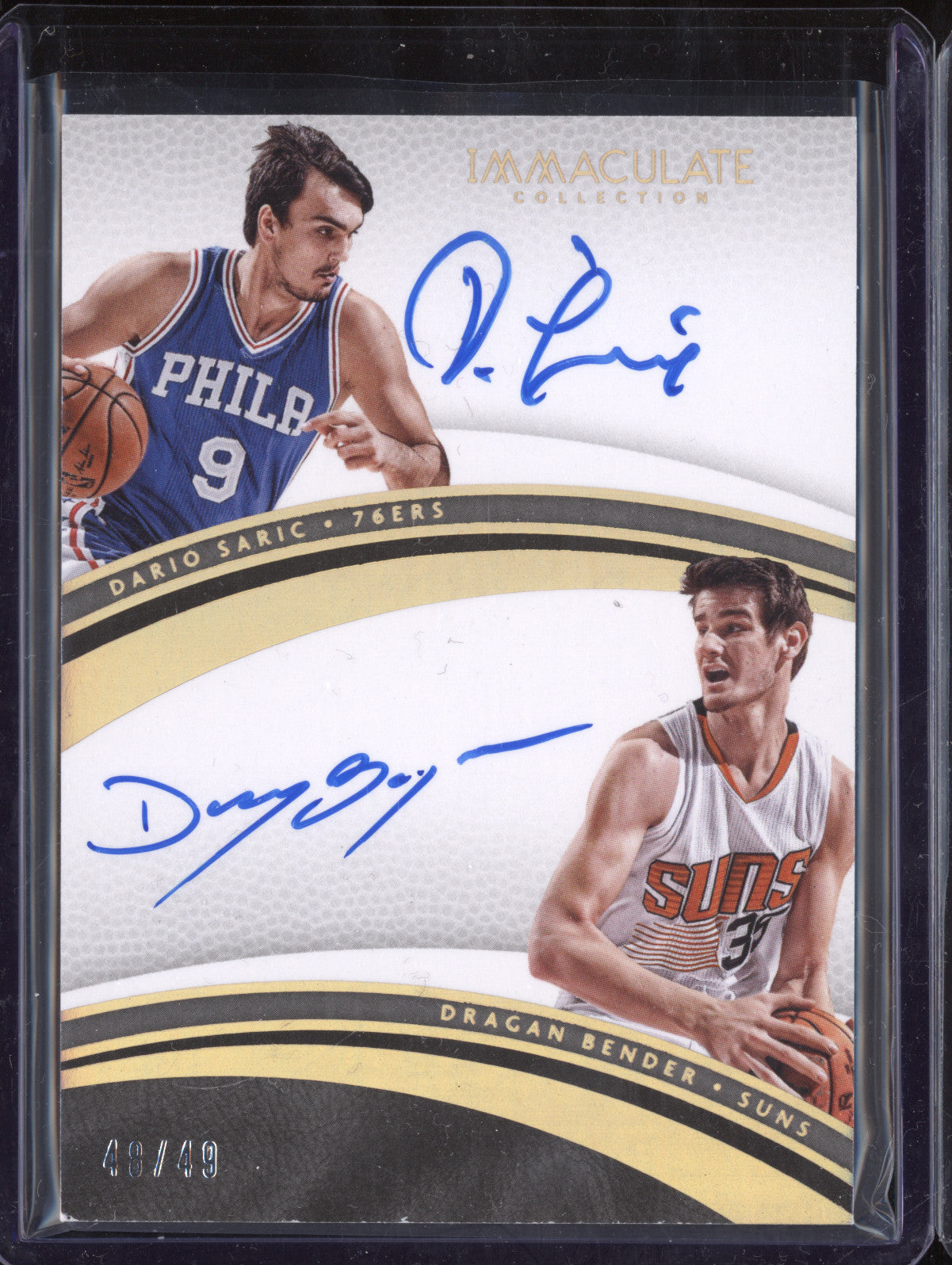 Saric Bender 2016-17 Panini Immaculate 7 Dual Autographs RC 48/49