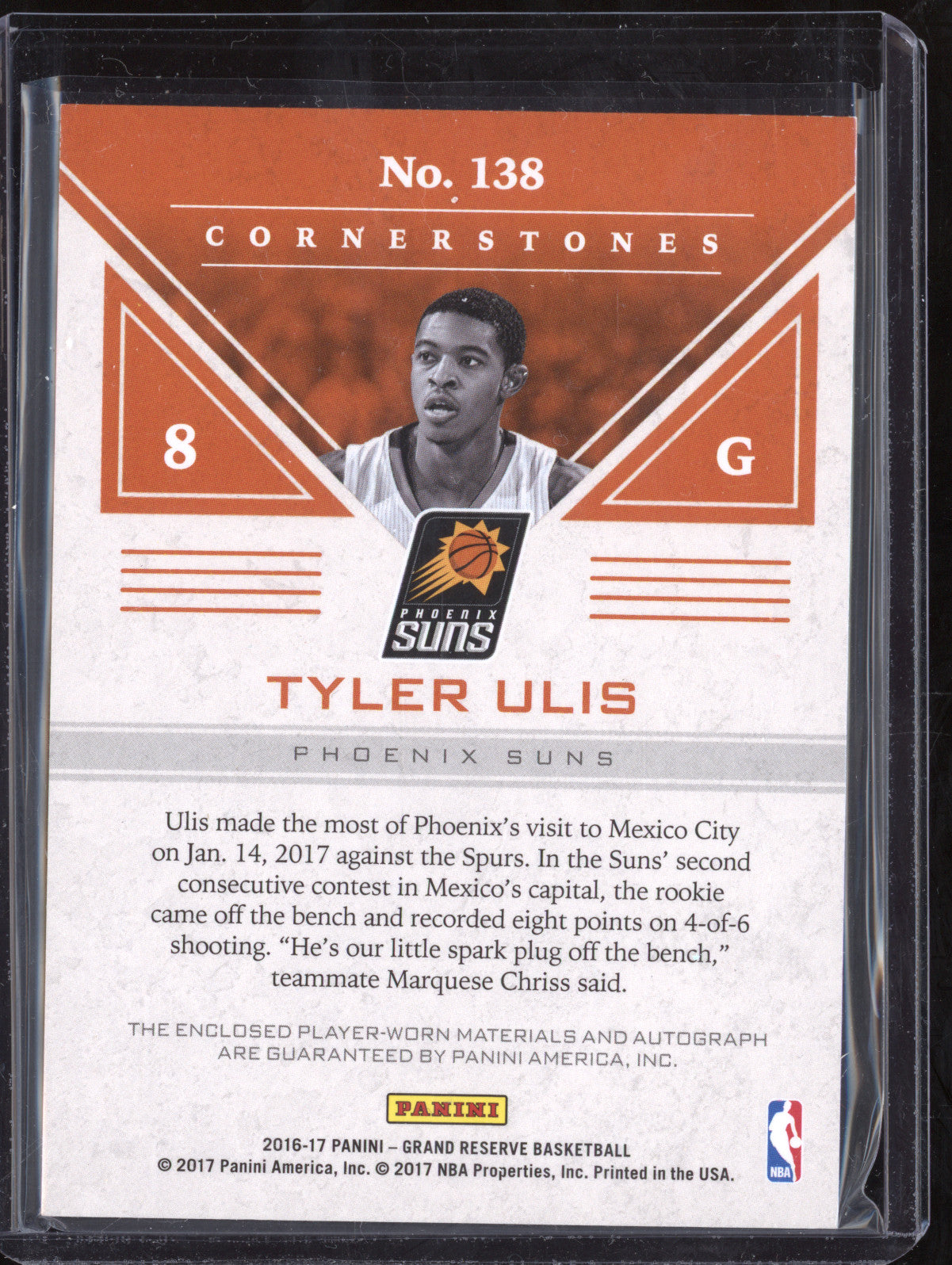 Tyler Ulis 2016-17 Panini Grand Reserve 138 Rookie Auto Quad Jersey Gold RC 4/10