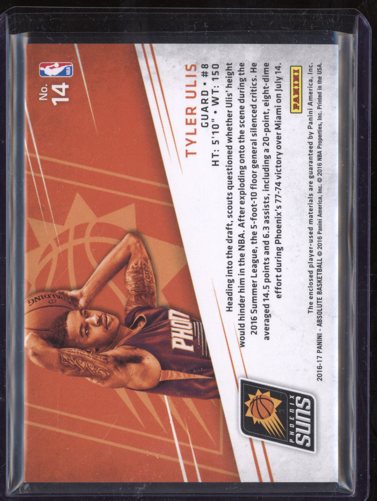 Tyler Ulis 2016-17 Panini Absolute 14 Tools/Trade Six Swatch Prime RC 7/25