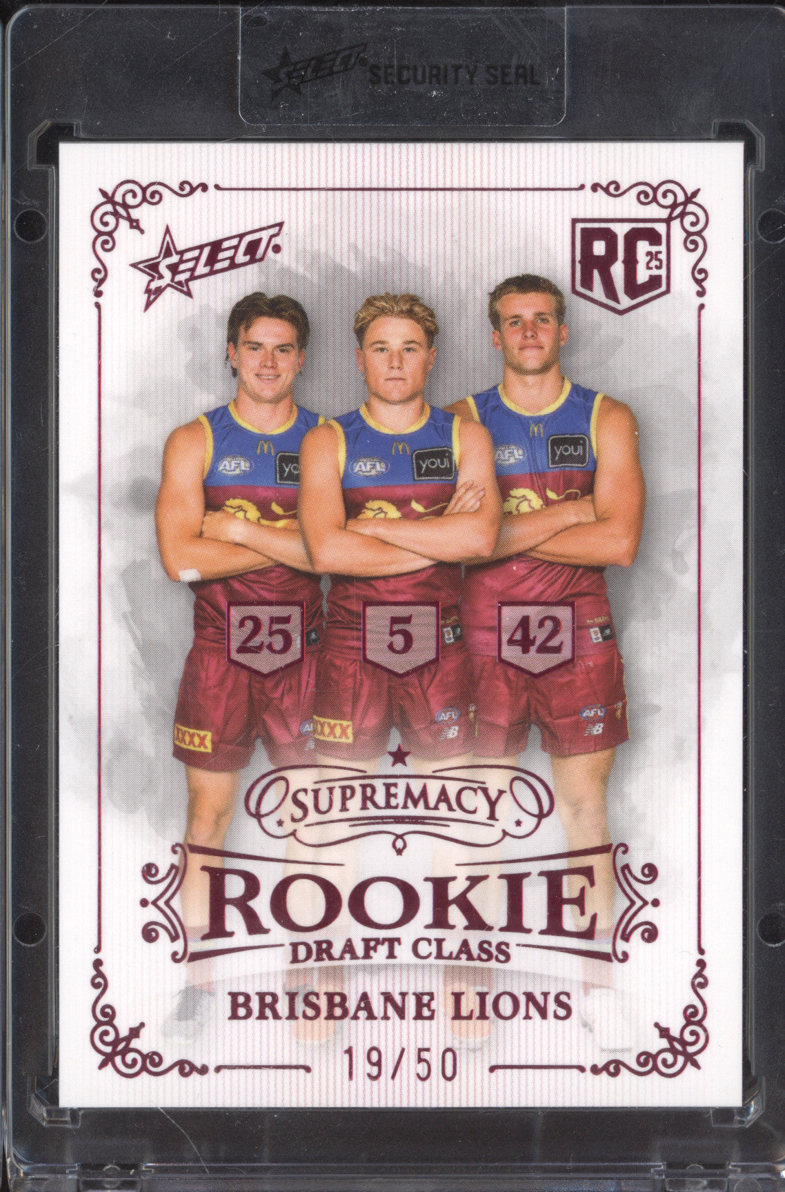 Ashcroft Marshall Gallop 2025 Select Supremacy Rookies RDC2 Draft Class RC /50
