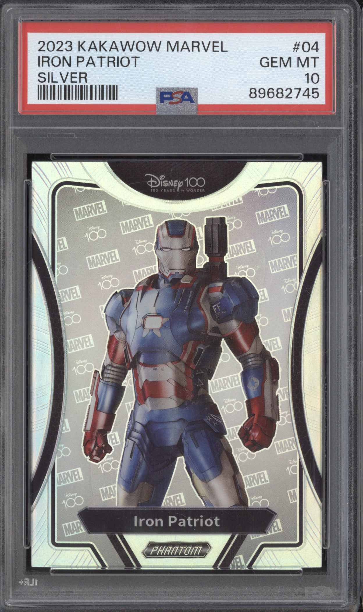 PM-I-04 2023 Kakawow Marvel Iron Patriot Silver PSA 10