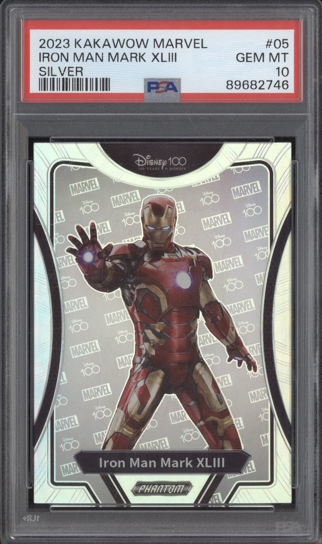 PM-I-05 2023 Kakawow Marvel Iron Man Mark XLIII Silver PSA 10