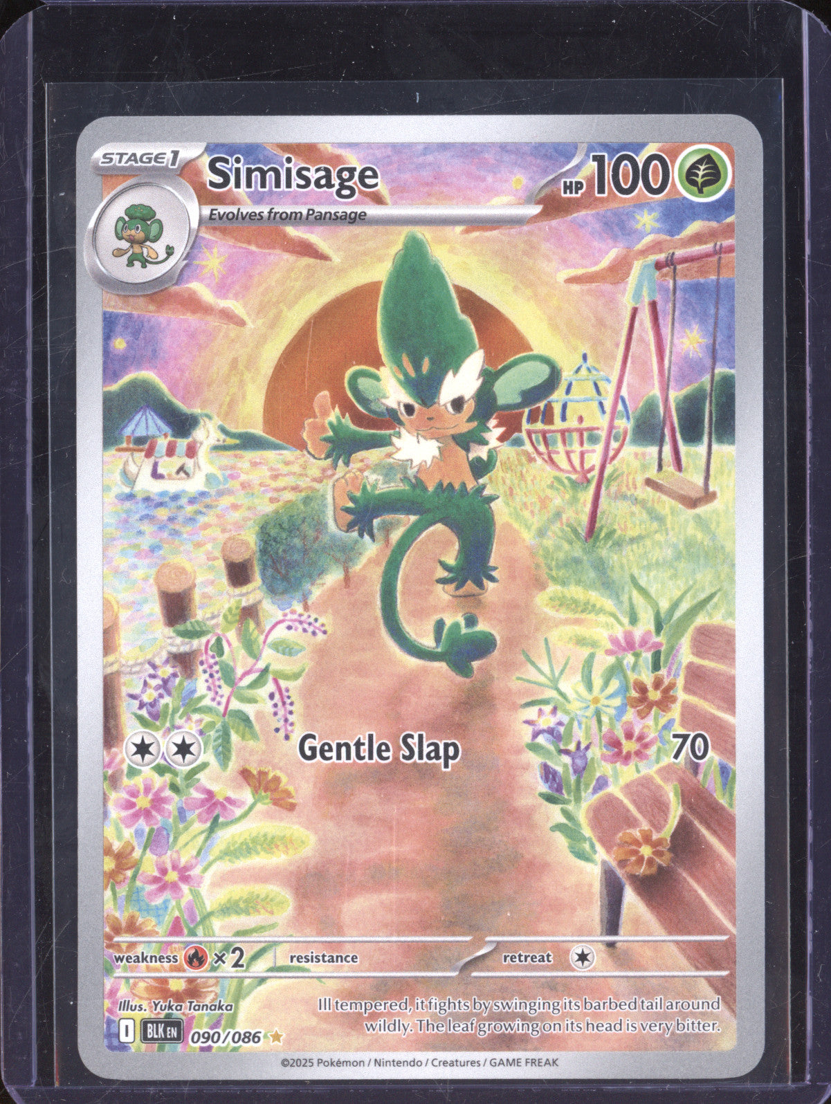 Simisage 2025 Pokemon Black Bolt 090/086 Illustration Rare