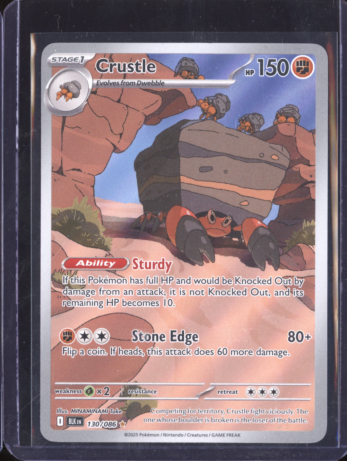 Crustle 2025 Pokemon Black Bolt 130/086 Illustration Rare