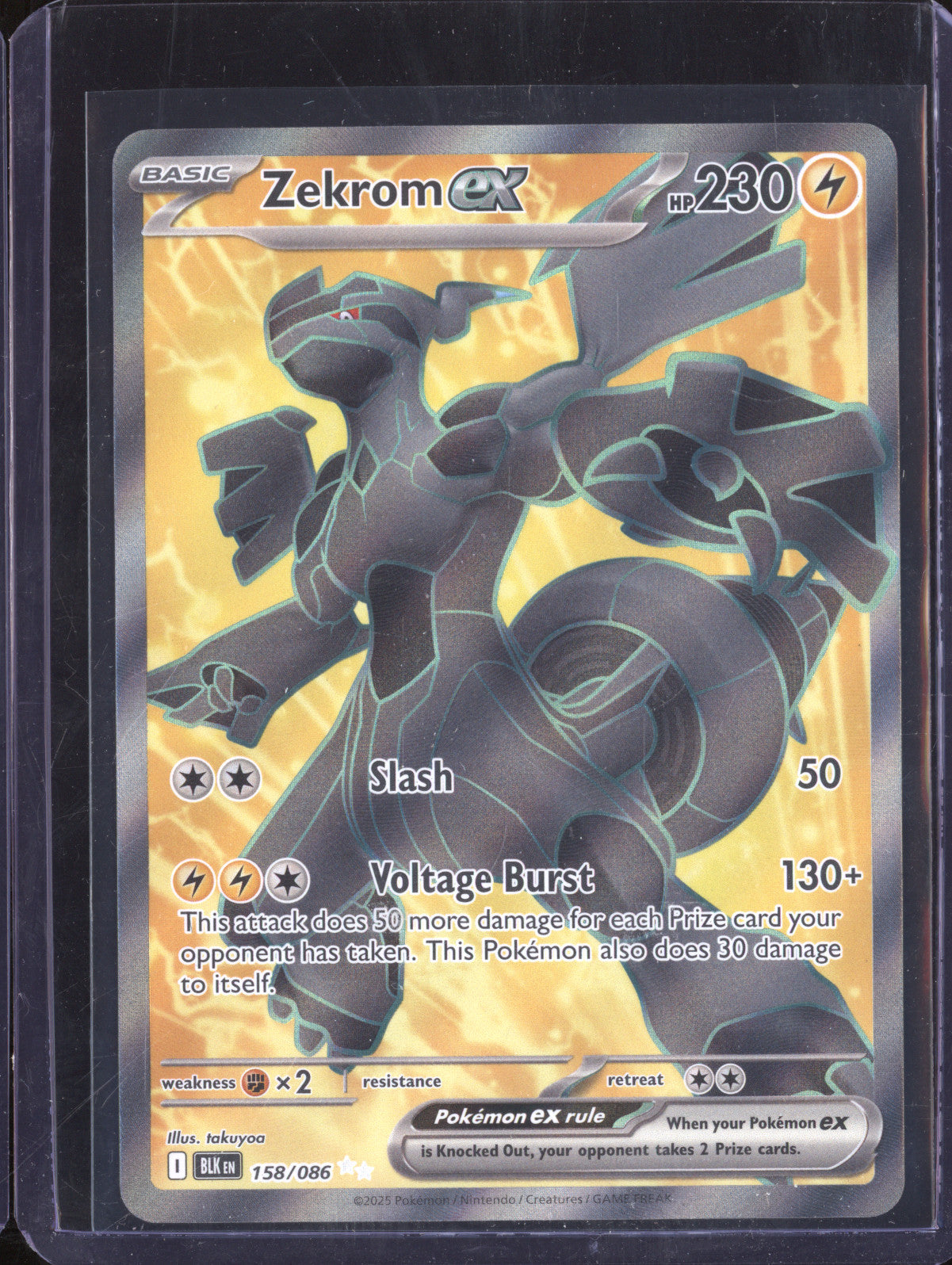 Zekrom ex 2025 Pokemon Black Bolt 158/086 Ultra Rare