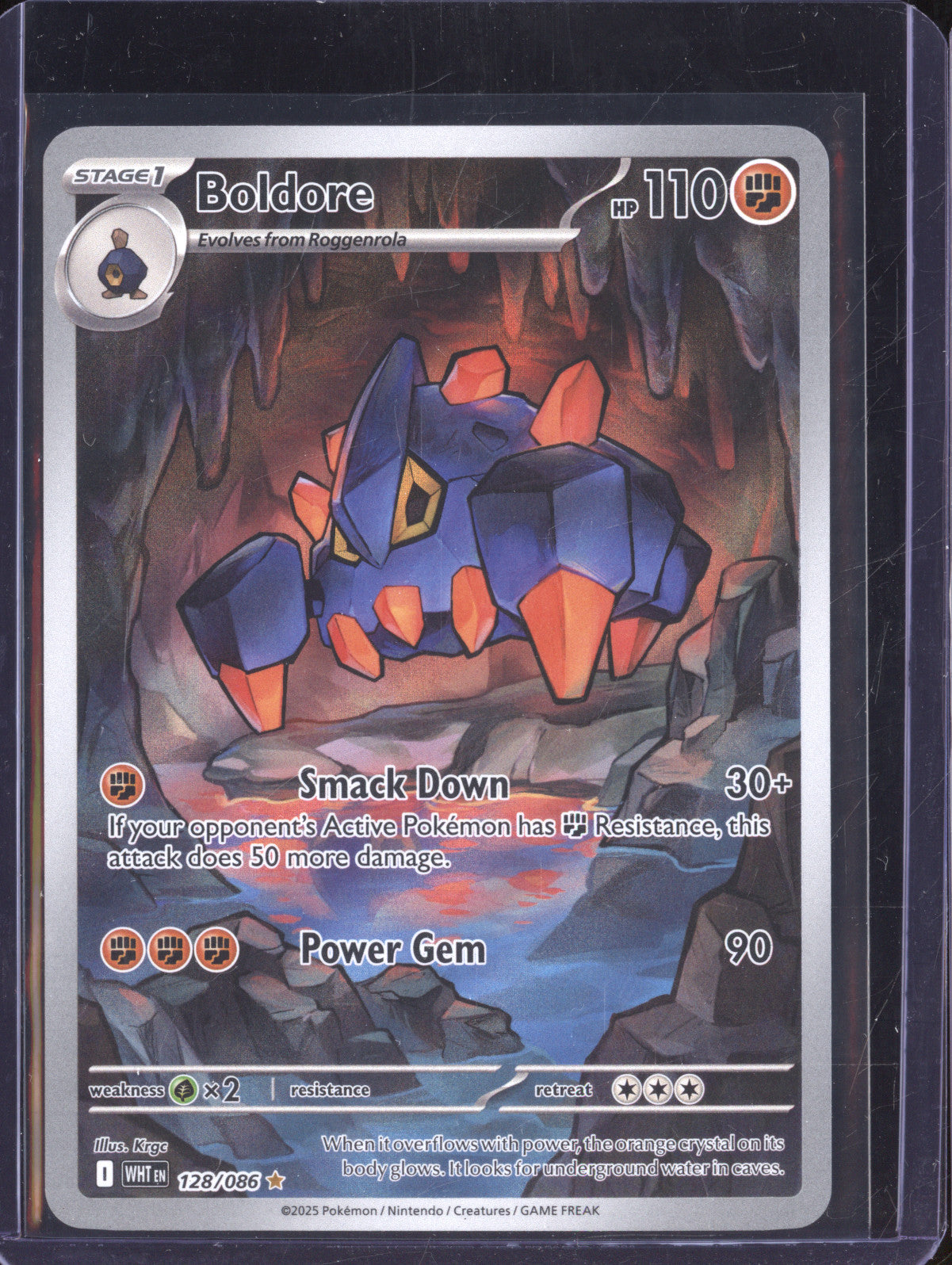 Boldore 2025 Pokemon White Flare 128/086 Illustration Rare