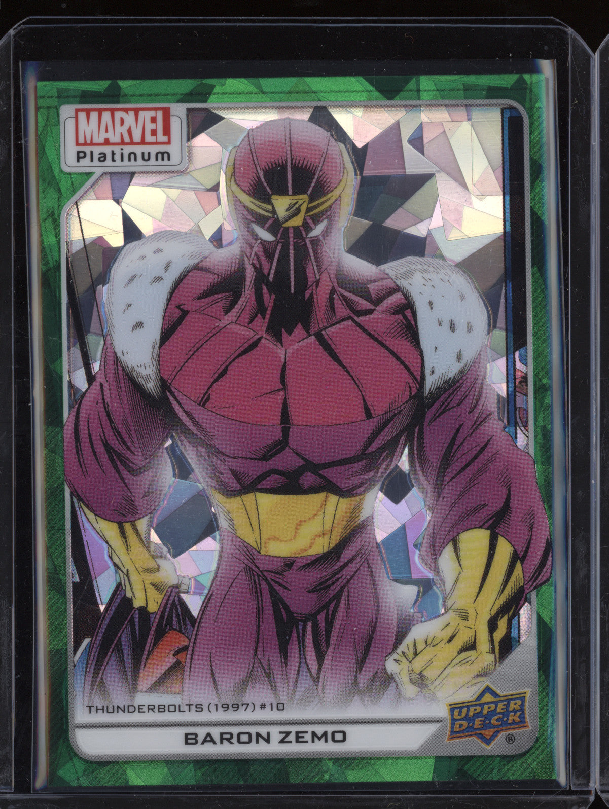 Baron Zemo 2023 Upper Deck Marvel Platinum 154 Green Crackle 48/99