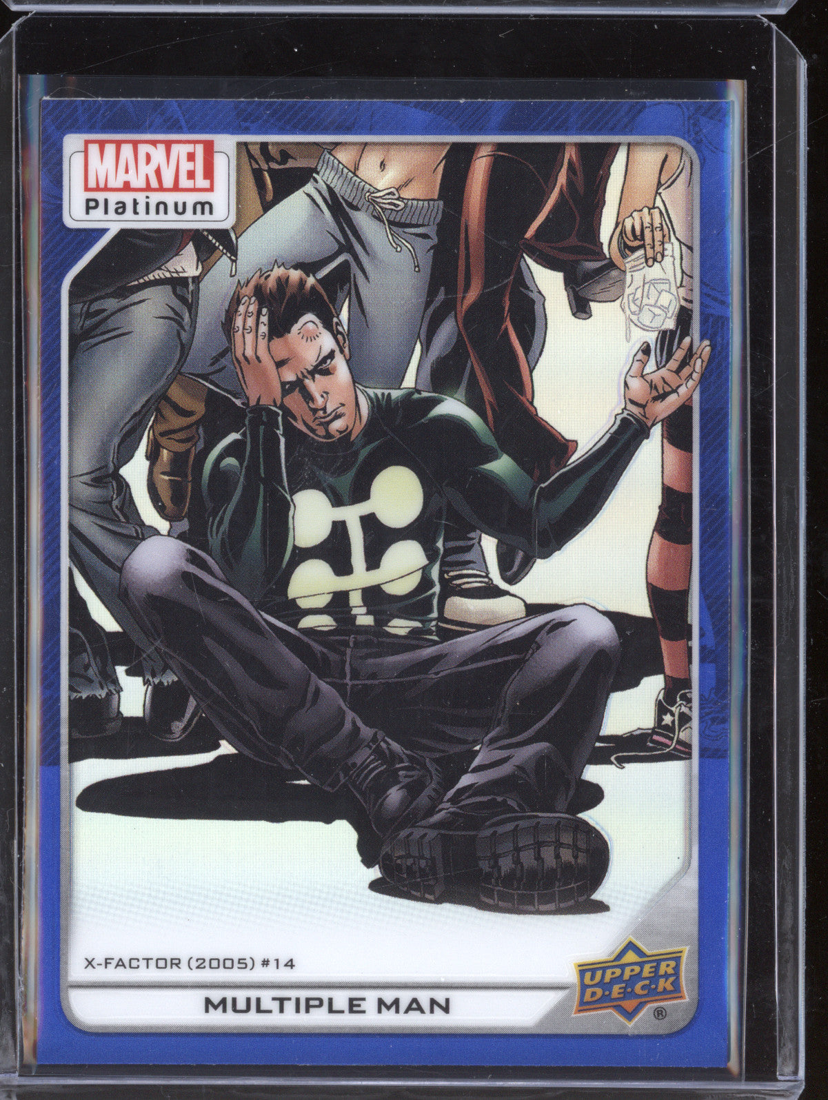Multiple Man 2023 Upper Deck Marvel Platinum 195 Blue Rainbow