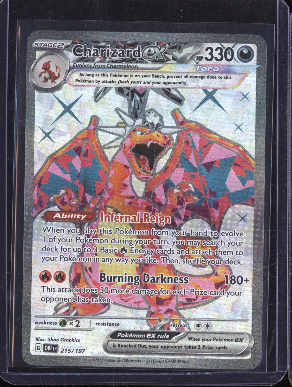 Charizard 2023 Pokemon Obsidian Flames OBF 215/197 Ultra Rare
