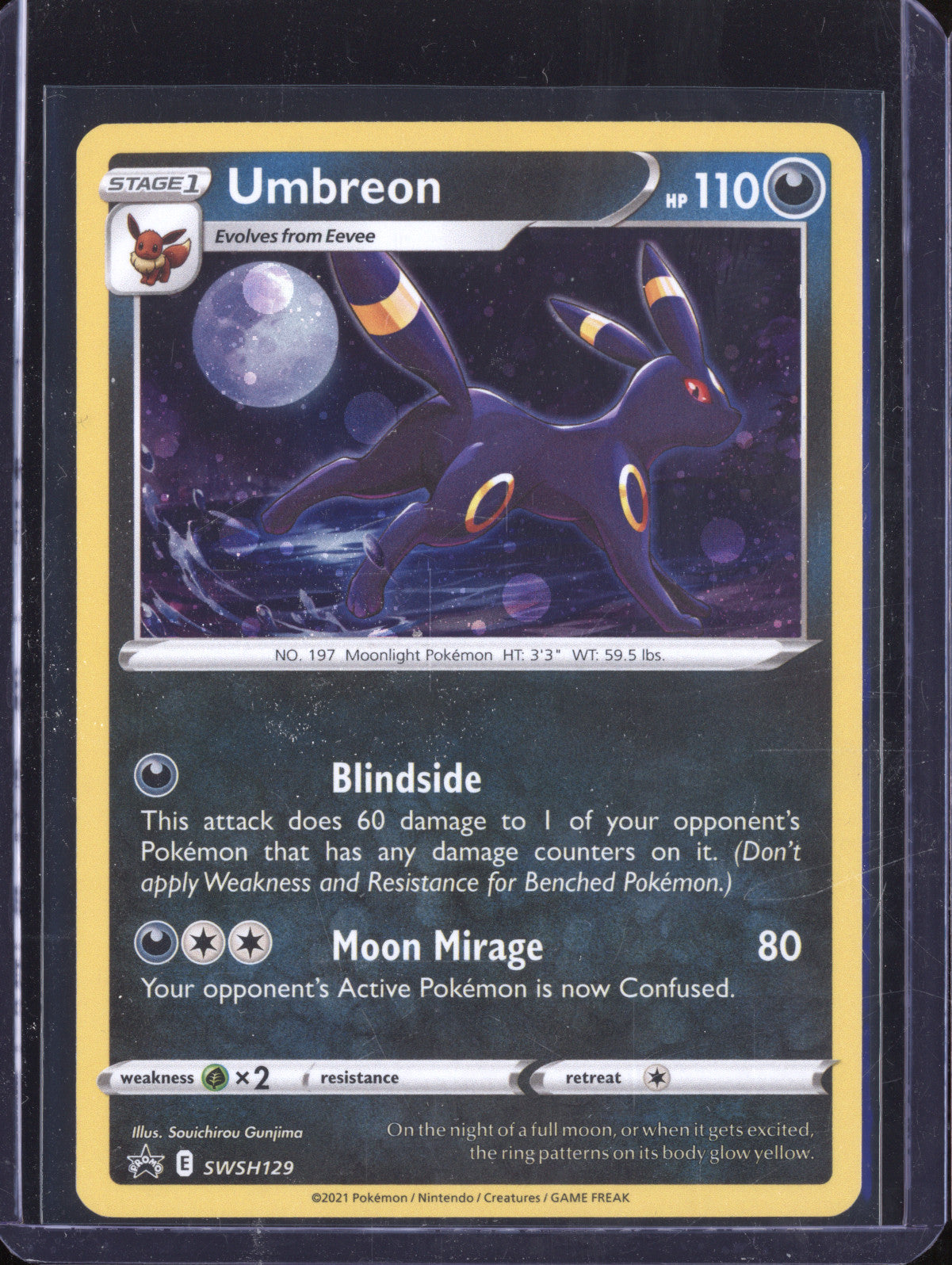 Umbreon 2021 Pokemon Sword & Shield Promos SWSH129 Black Star Promo Holo