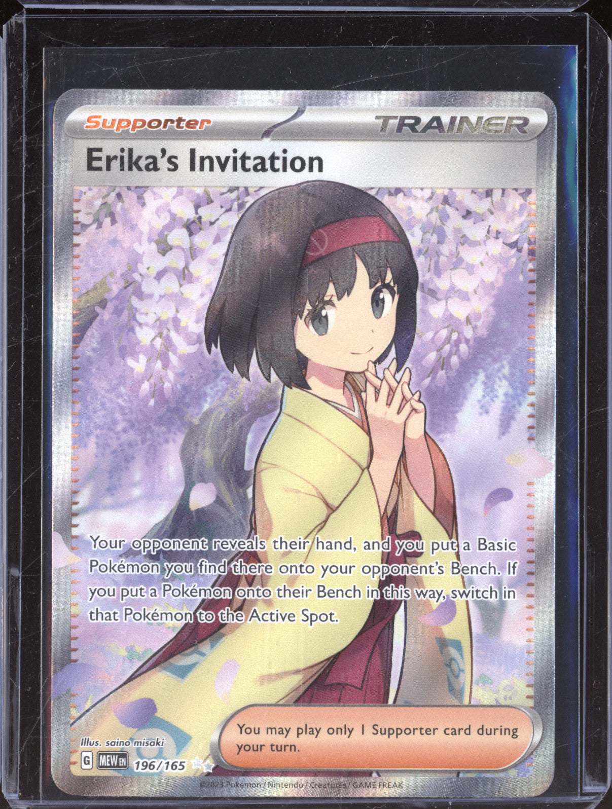 Erika's Invitation 2023 Pokemon 151 MEW 196/165 Ultra Rare