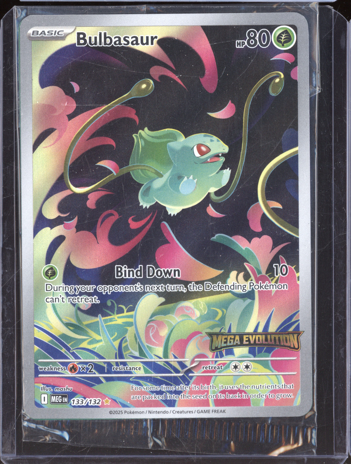 Bulbasaur 2025 Pokemon Mega Evolution 133/132 Illustration Rare Stamped