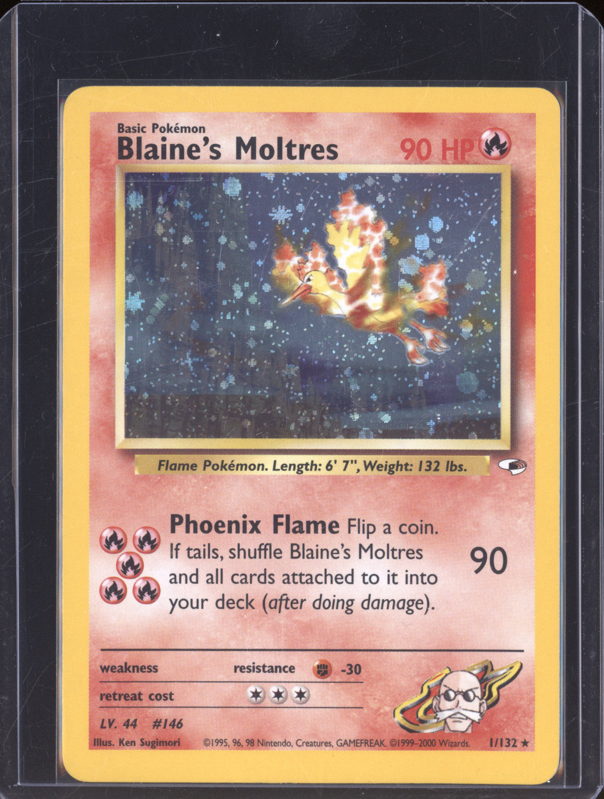 Blaine's Moltres 2000 Pokemon Gym Heroes 1/132 Holo