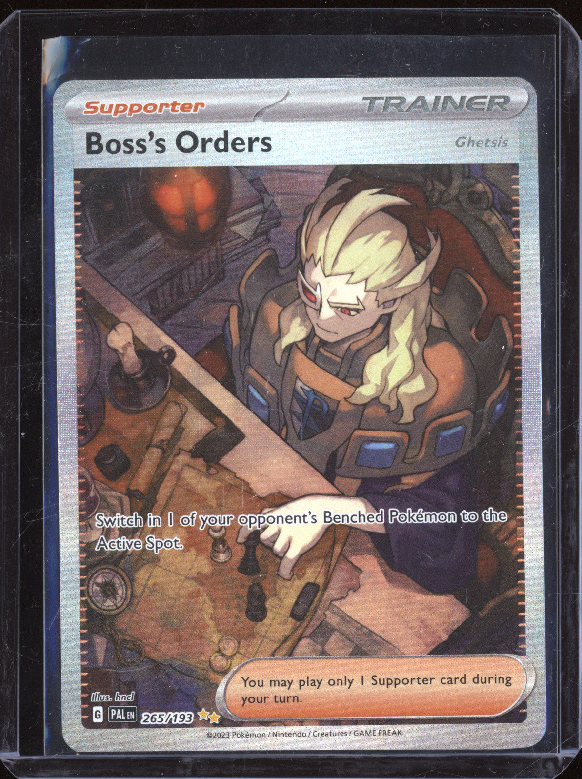 Boss's Orders 2023 Pokemon Paldea Evolved PAL 265/193 Special Illustration Rare