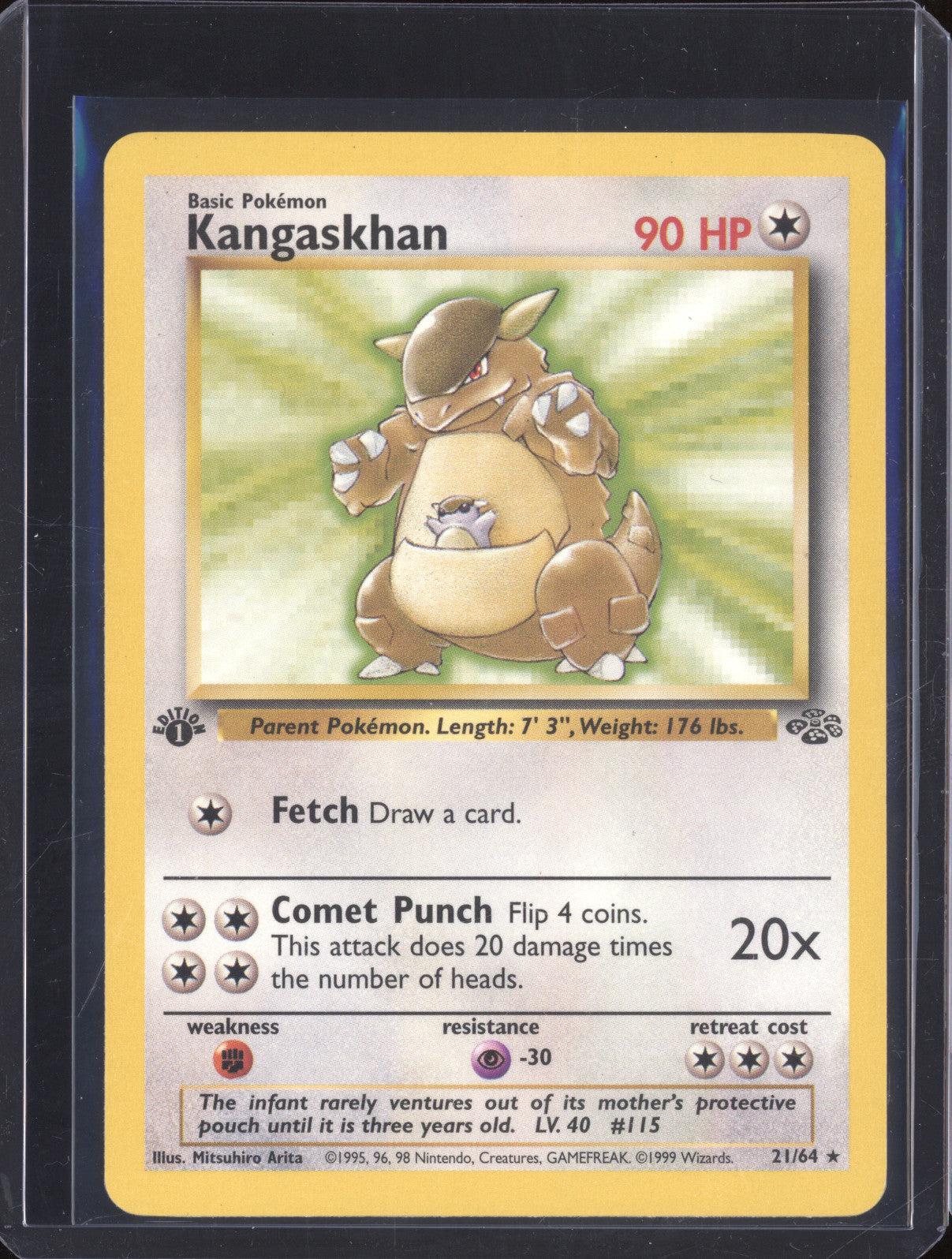 Kangaskhan 1999 Pokemon Jungle 21/64 1st Edition