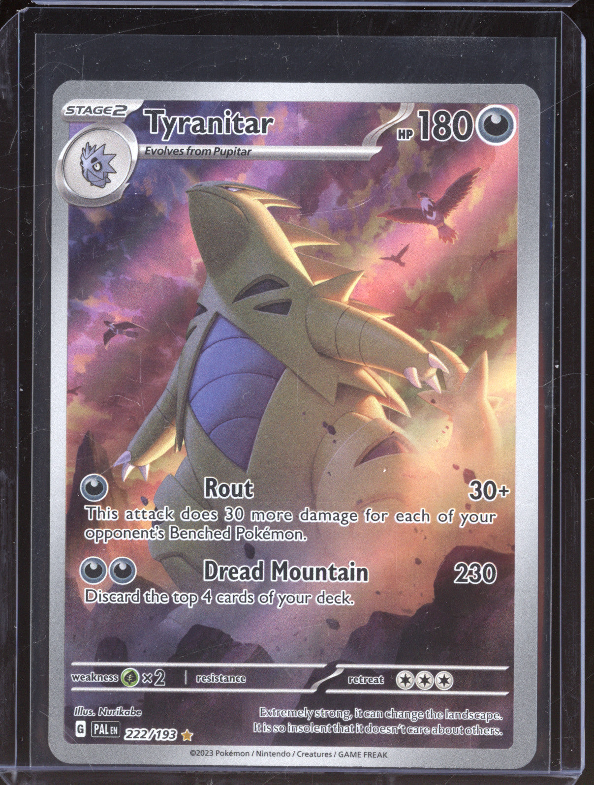 Tyranitar 2023 Pokemon Paldea Evolved PAL 222/193 Illustration Rare