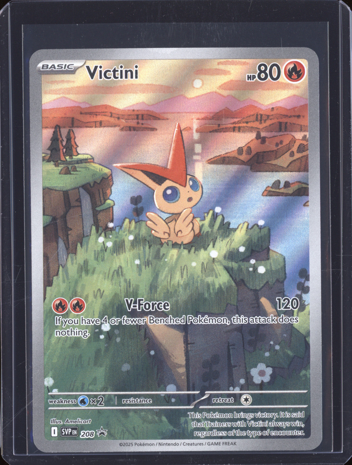 2025 Pokemon Scarlet & Violet Black Star Promo SVP 208 Victini