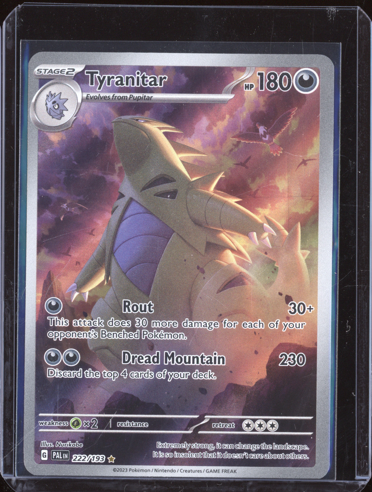 Tyranitar 2023 Pokemon Paldea Evolved PAL 222/193 Illustration Rare