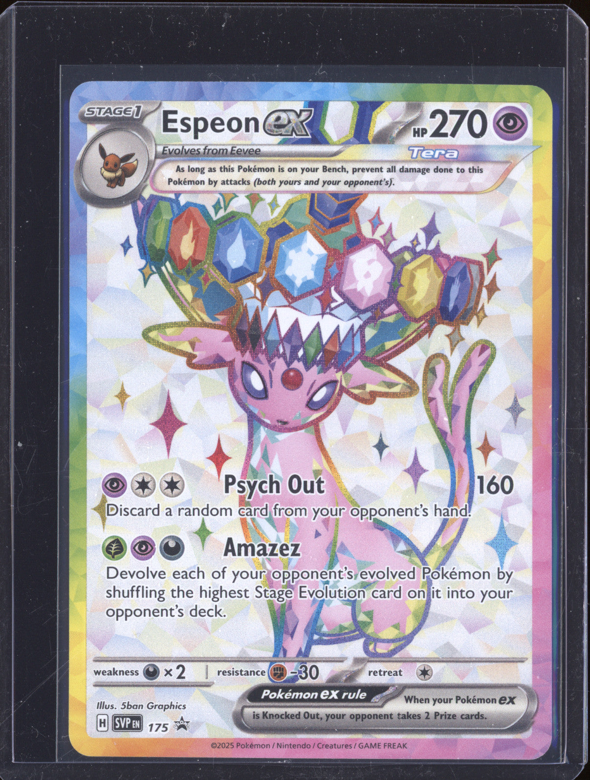2025 Pokemon TCG Scarlet & Violet Promo SVP 175 Espeon ex Prismatic Evolutions