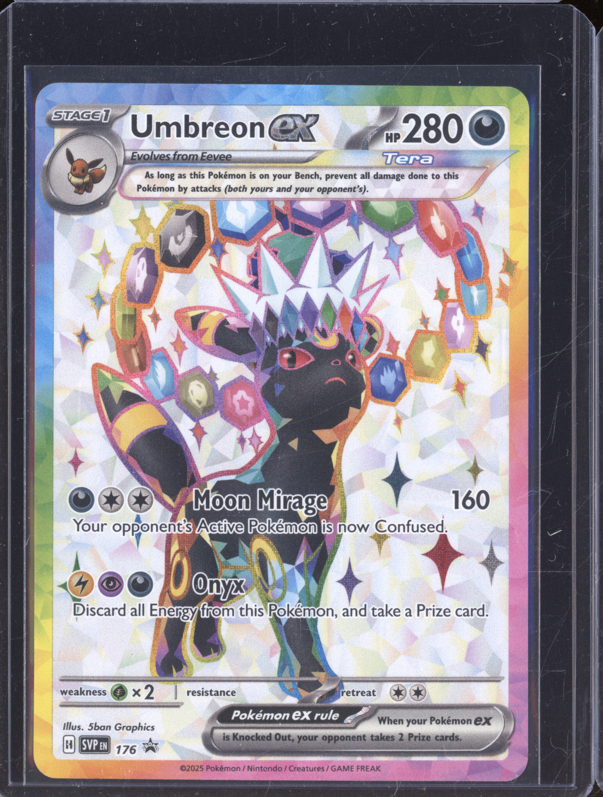 2025 Pokemon TCG Prismatic Evolutions SVP 176 Umbreon ex Figure Collection