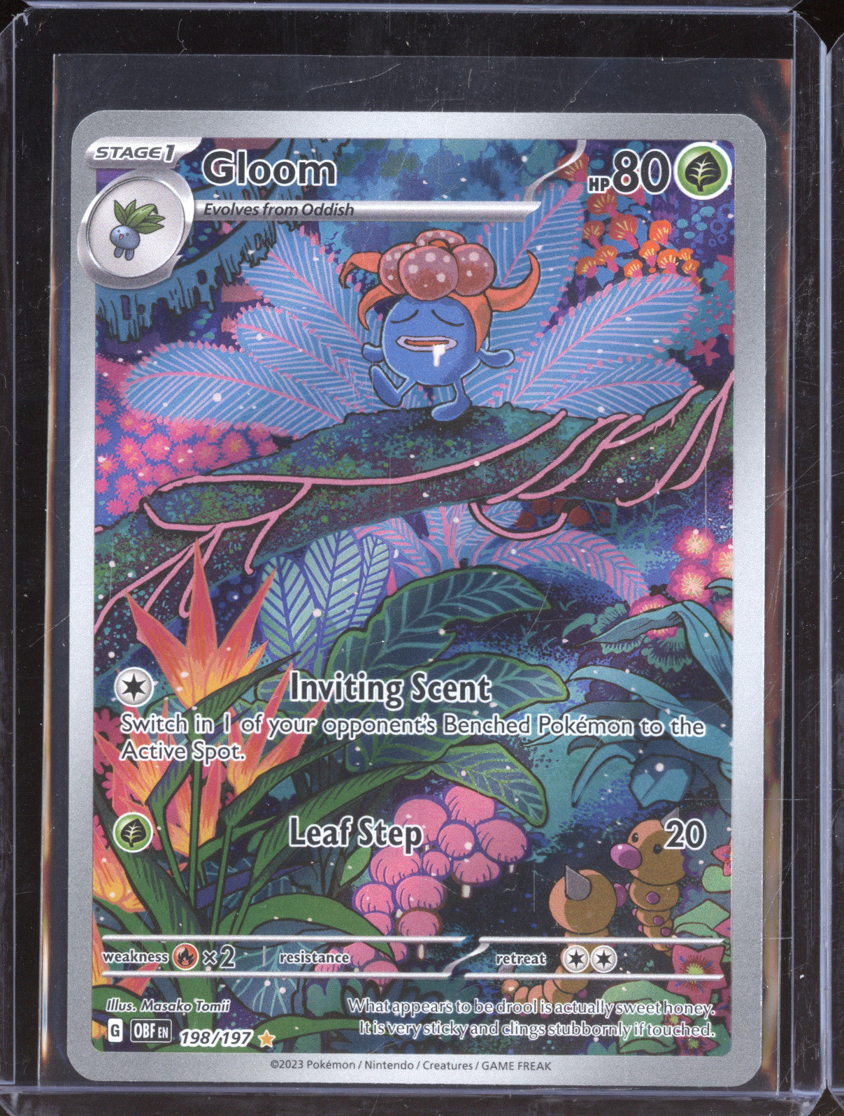 Gloom 2023 Pokemon Obsidian Flames OBF 198/197 Illustration Rare