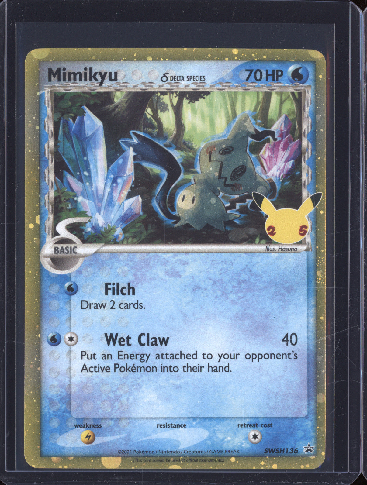 2021 Pokemon Celebrations Black Star Promo SWSH 136 Mimikyu