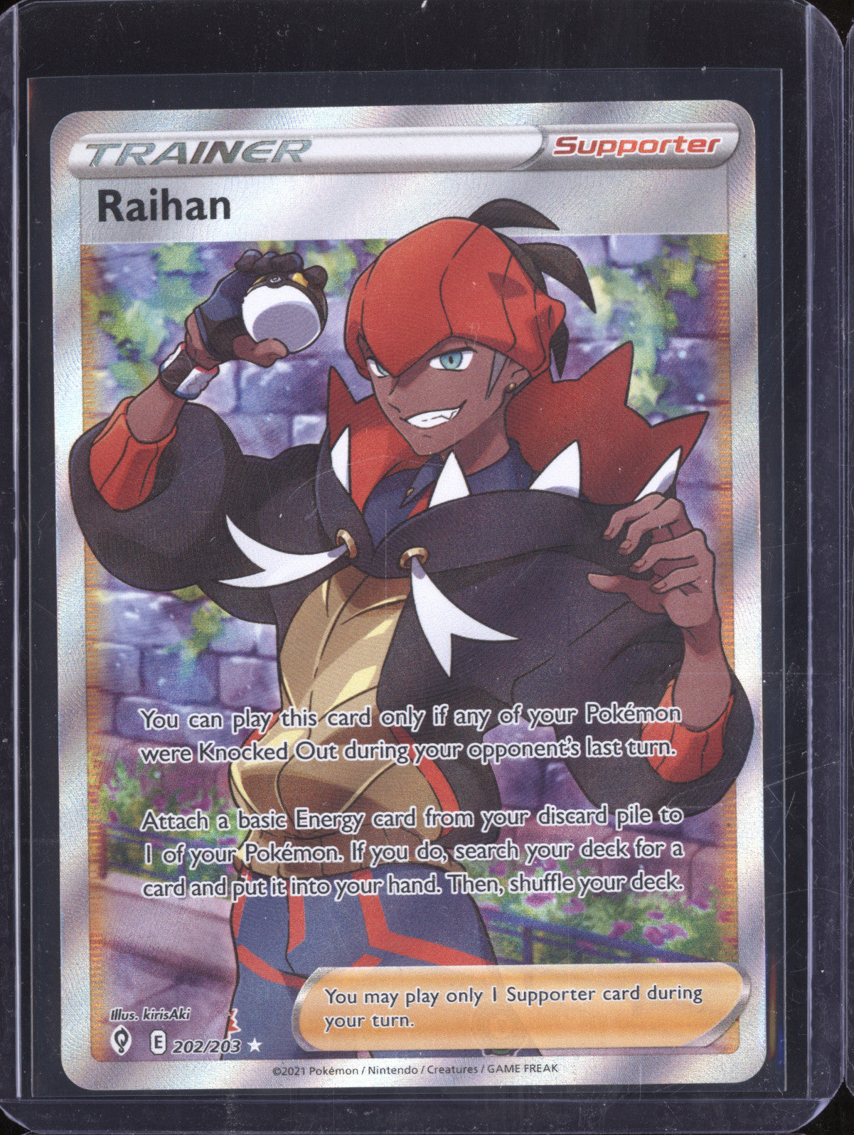 Raihan 2021 Pokemon Evolving Skies 202/203 Ultra Rare