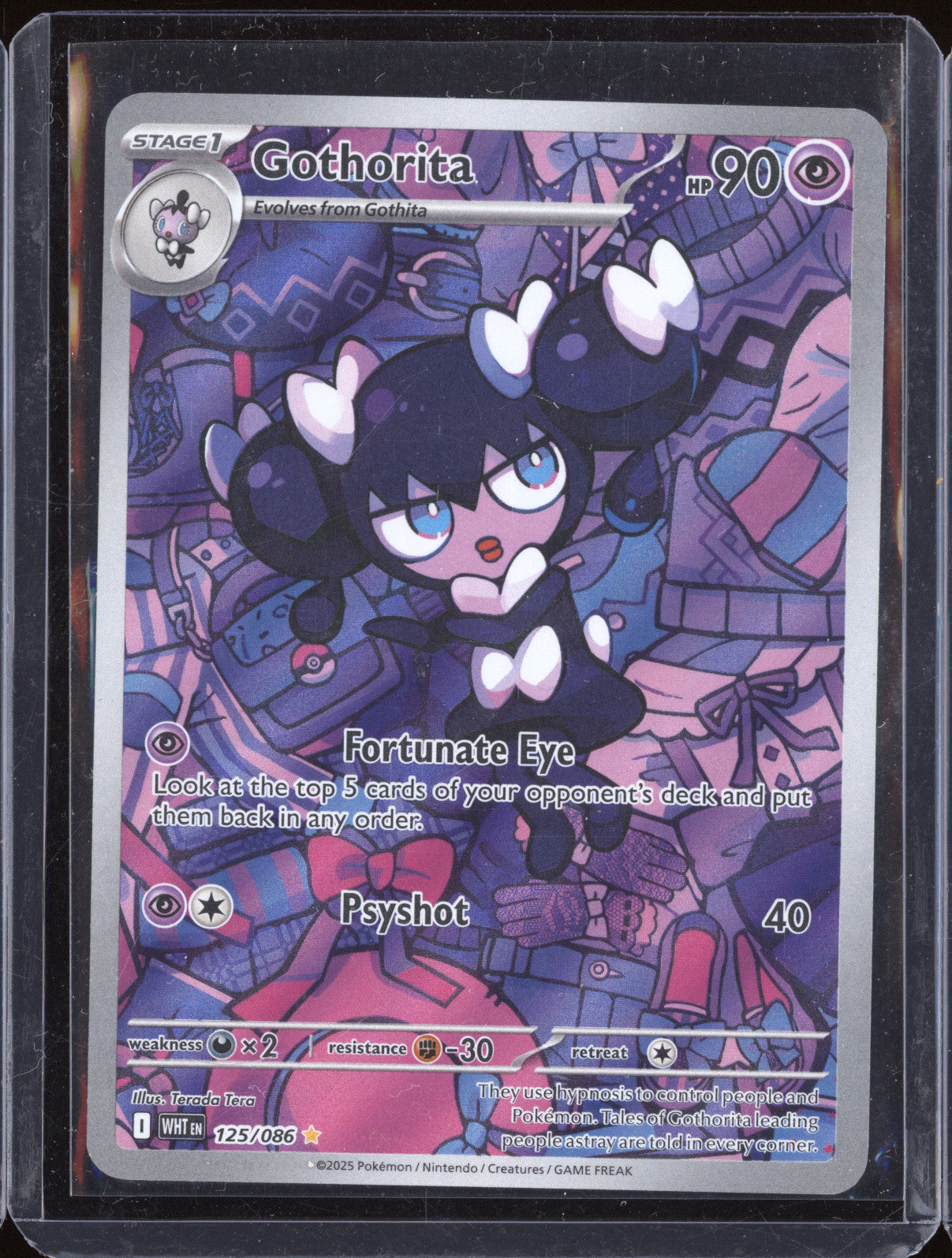 Gothorita 2025 Pokemon White Flare 125/086 Illustration Rare