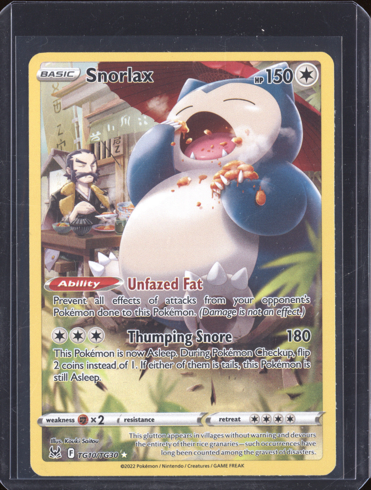 Snorlax 2022 Pokemon Lost Origin TG10/TG30 Full Art