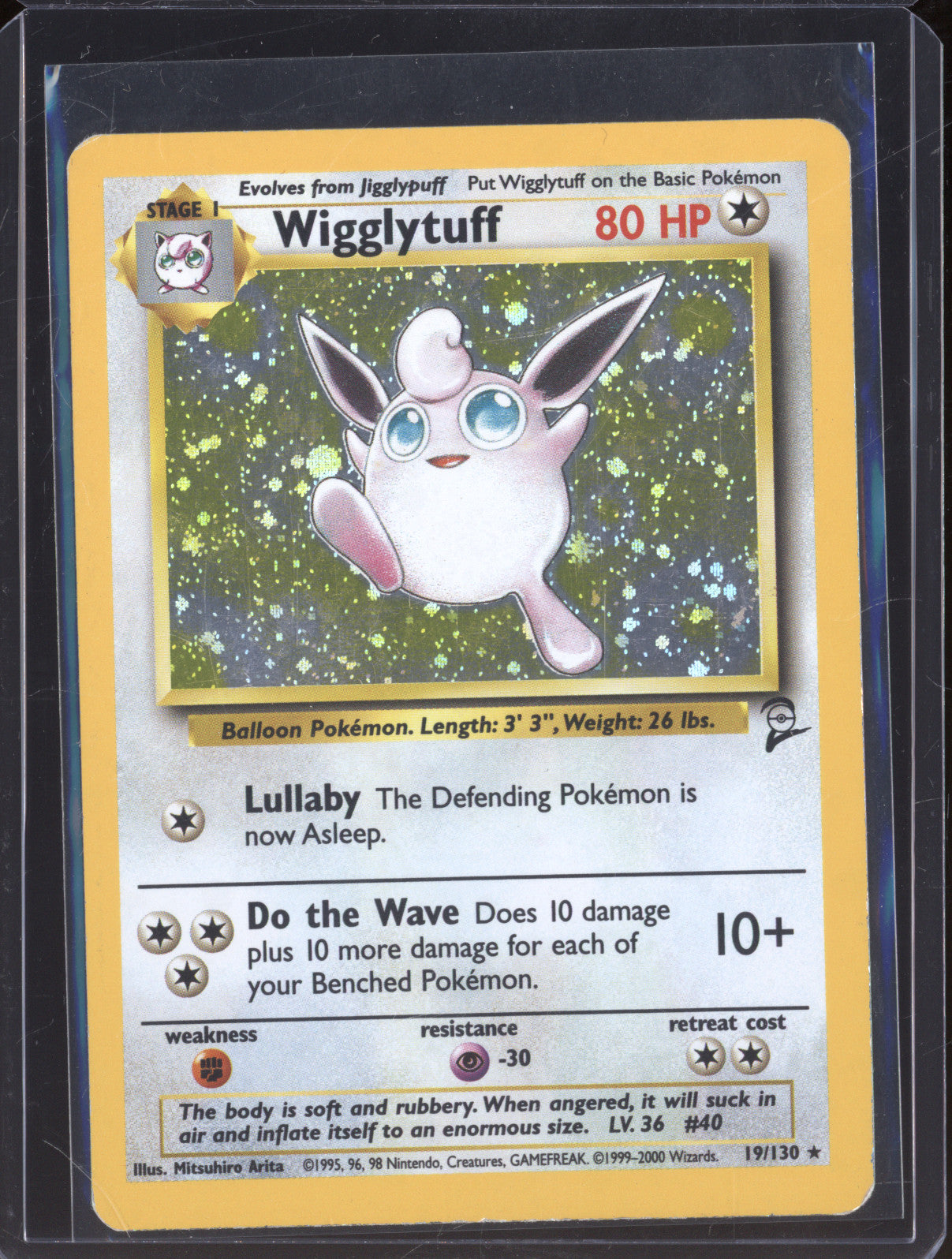 2000 Wizards of the Coast Pokemon Base Set 2 19/130 Wigglytuff Holo