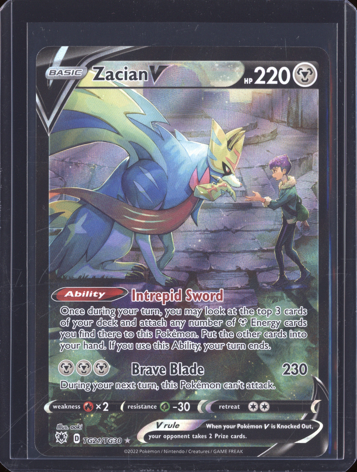 2022 Pokemon Astral Radiance TG21 Zacian V Full Art