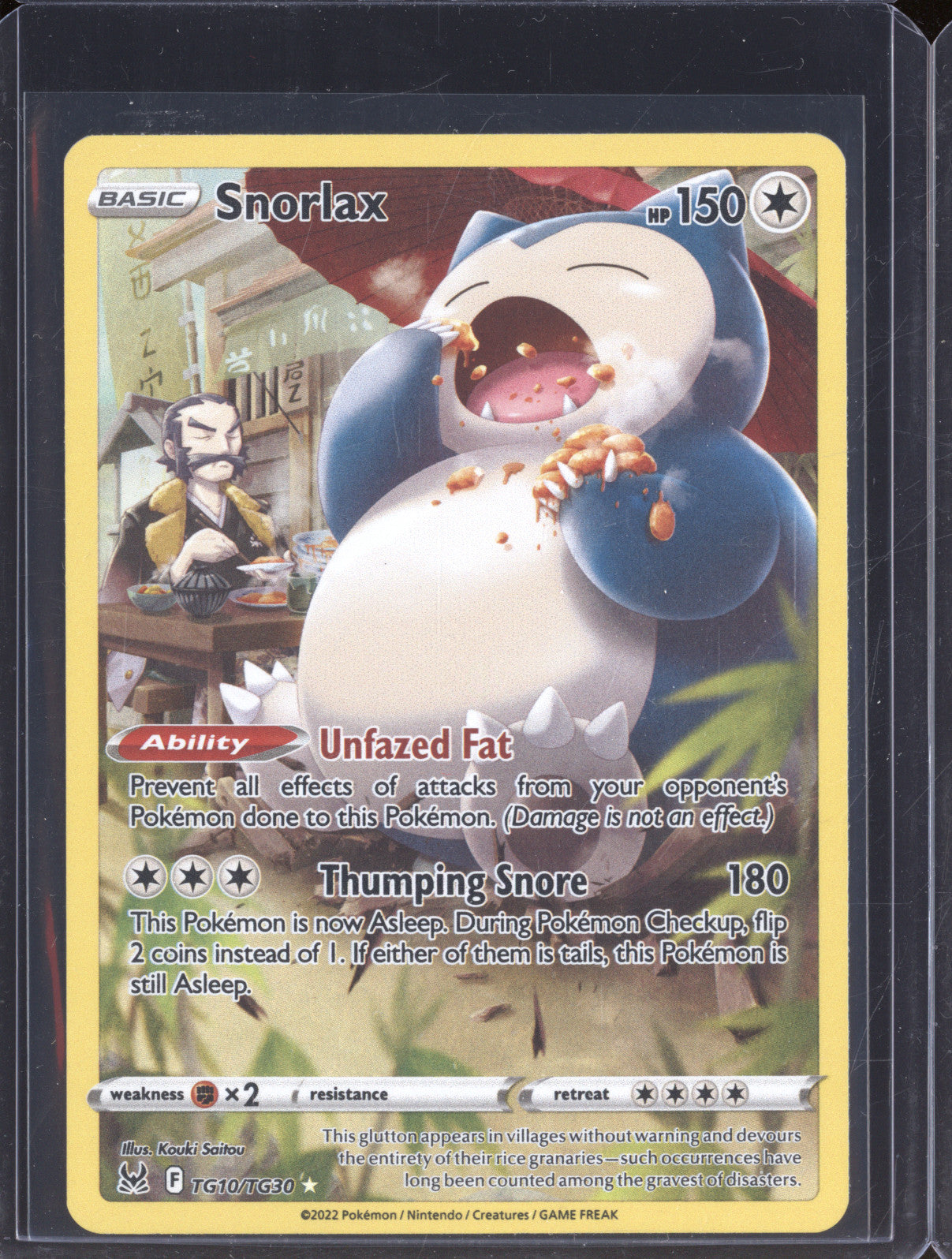 Snorlax 2022 Pokemon Lost Origin TG10/TG30 Full Art