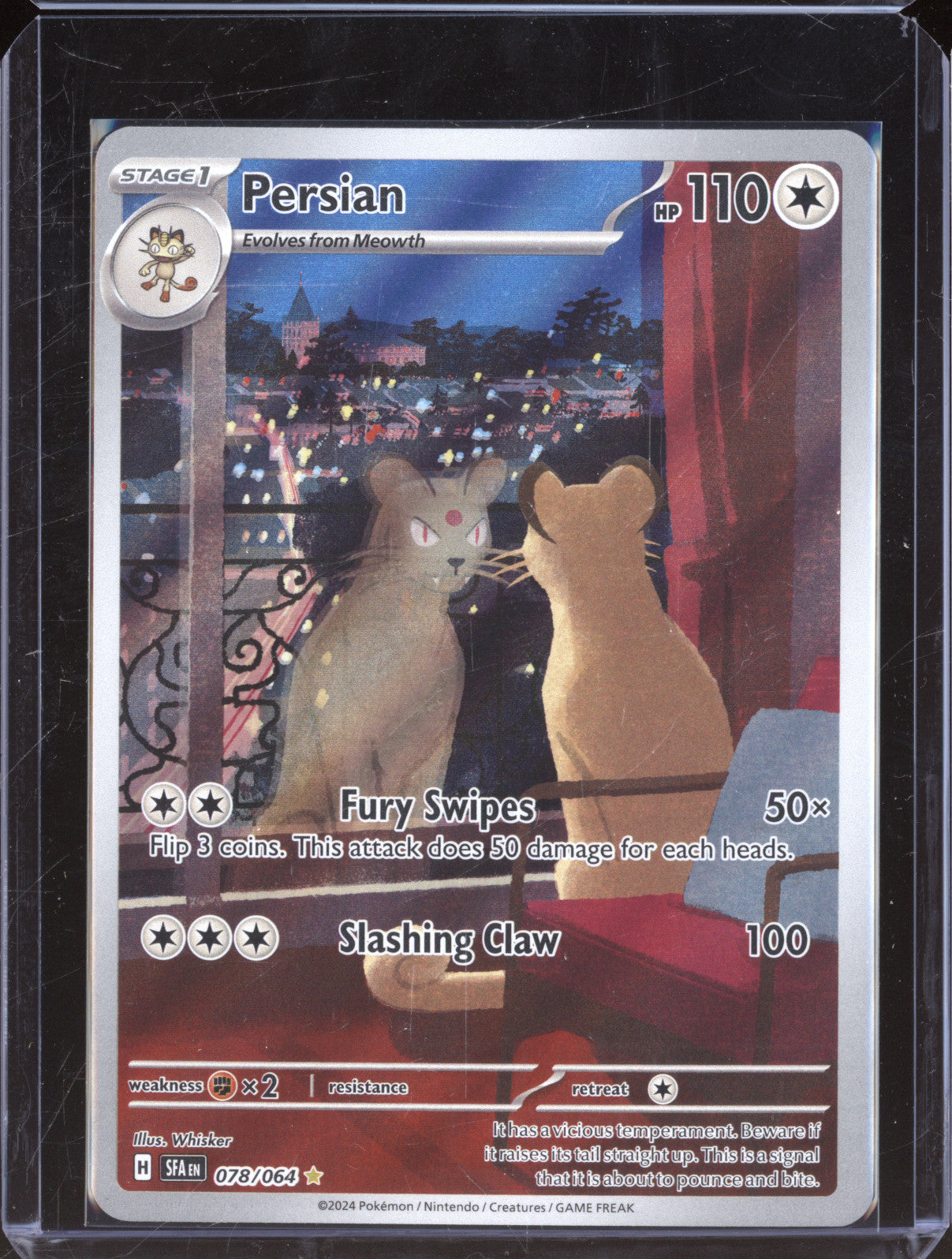 Persian 2024 Pokemon Shrouded Fable SFA 078/064 Illustration Rare