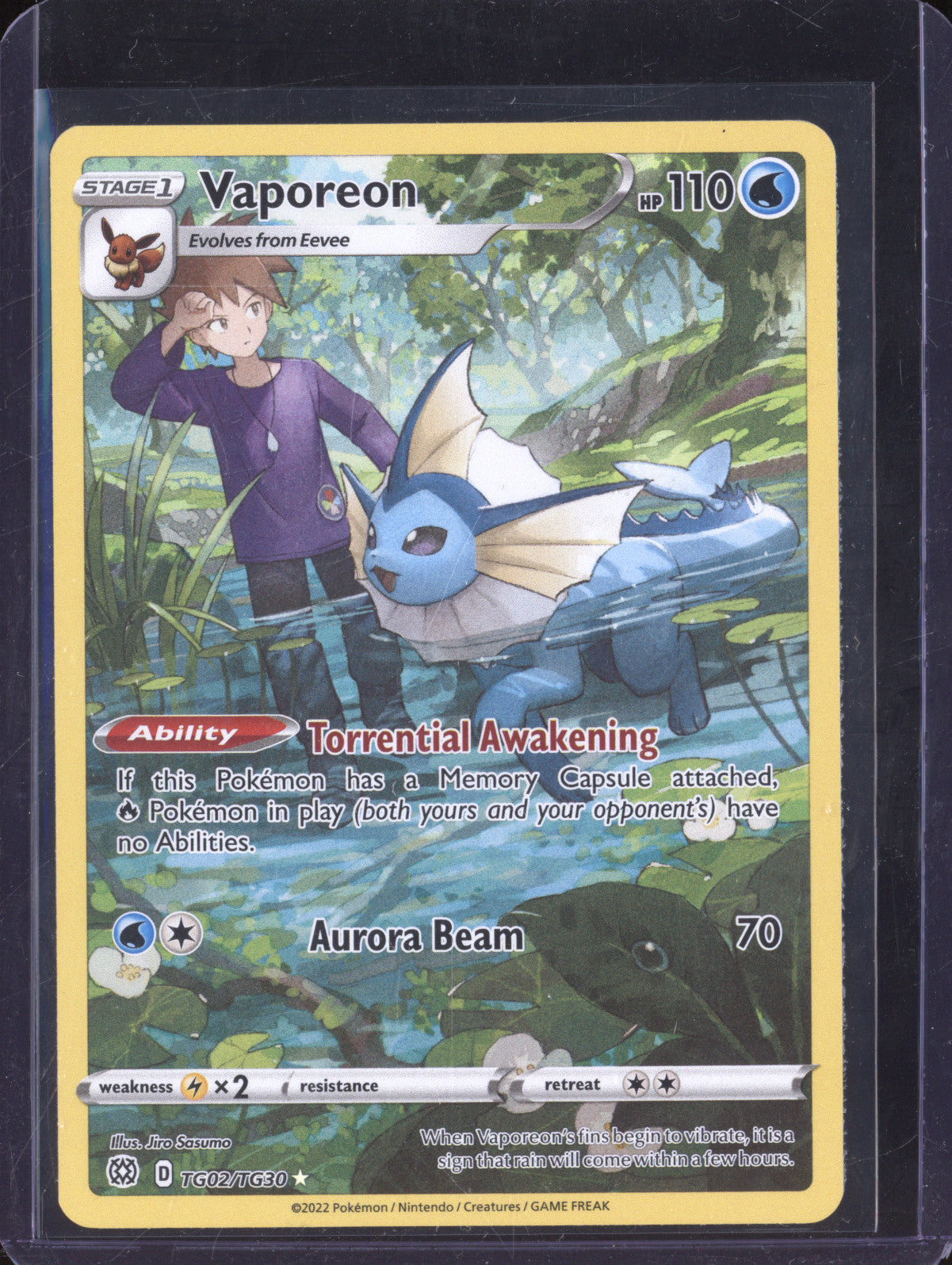 Vaporeon 2022 Pokemon Brilliant Stars TG02/TG30 Full Art