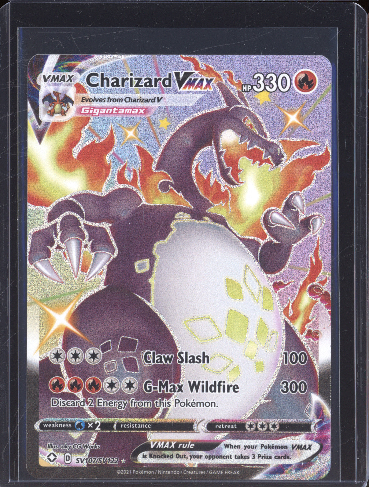 Charizard Vmax 2021 Pokemon Shining Fates SV107/SV122 Shiny Vault Holo Rare
