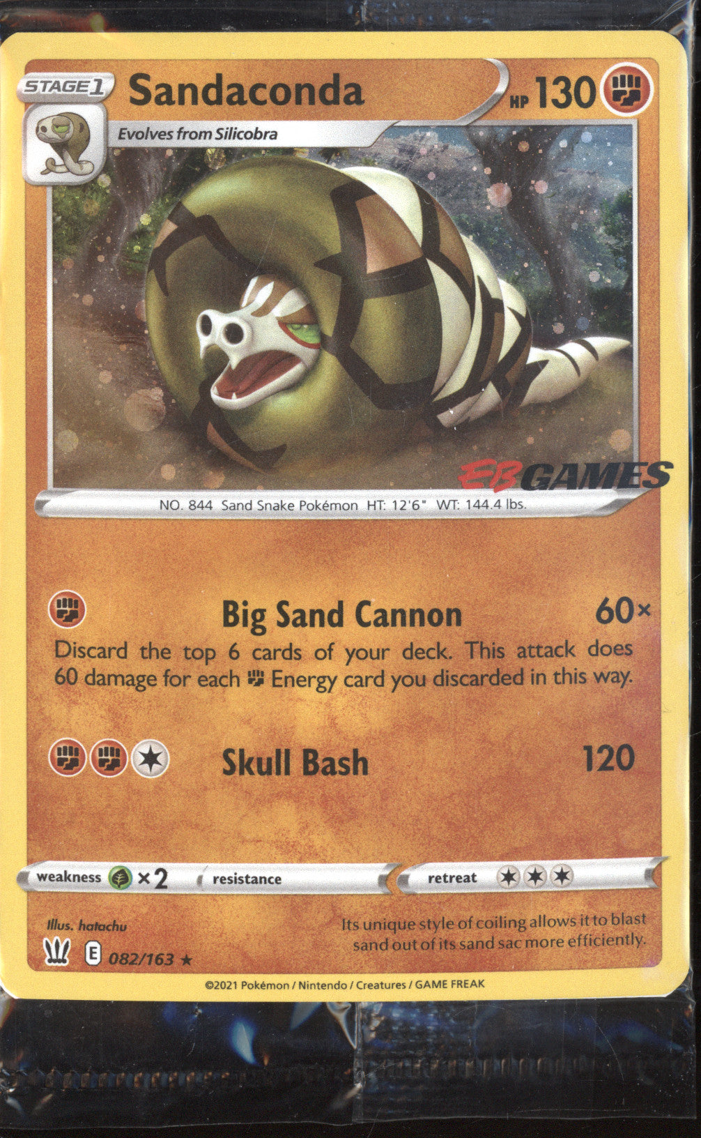 Sandaconda 2021 Pokemon Battle Styles 082/163 EB Games Holo