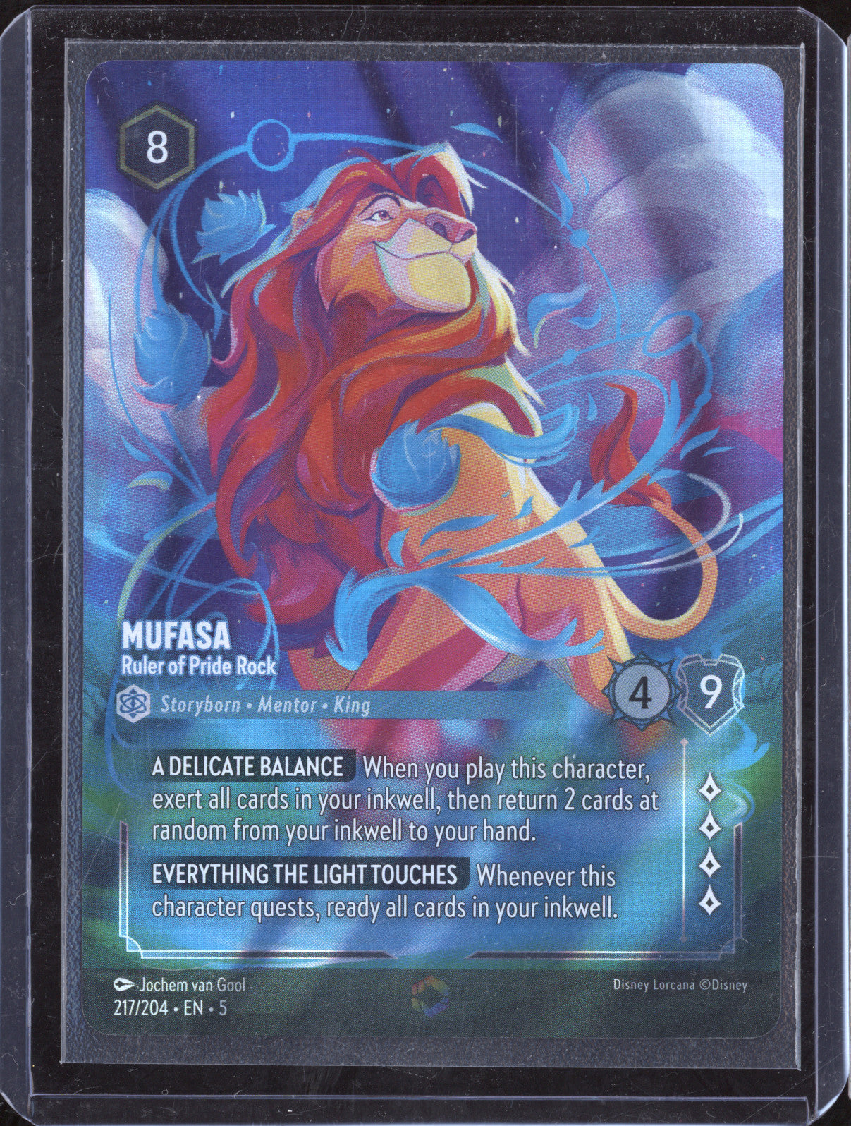 2024 Disney Lorcana Shimmering Skies 217 Mufasa Enchanted