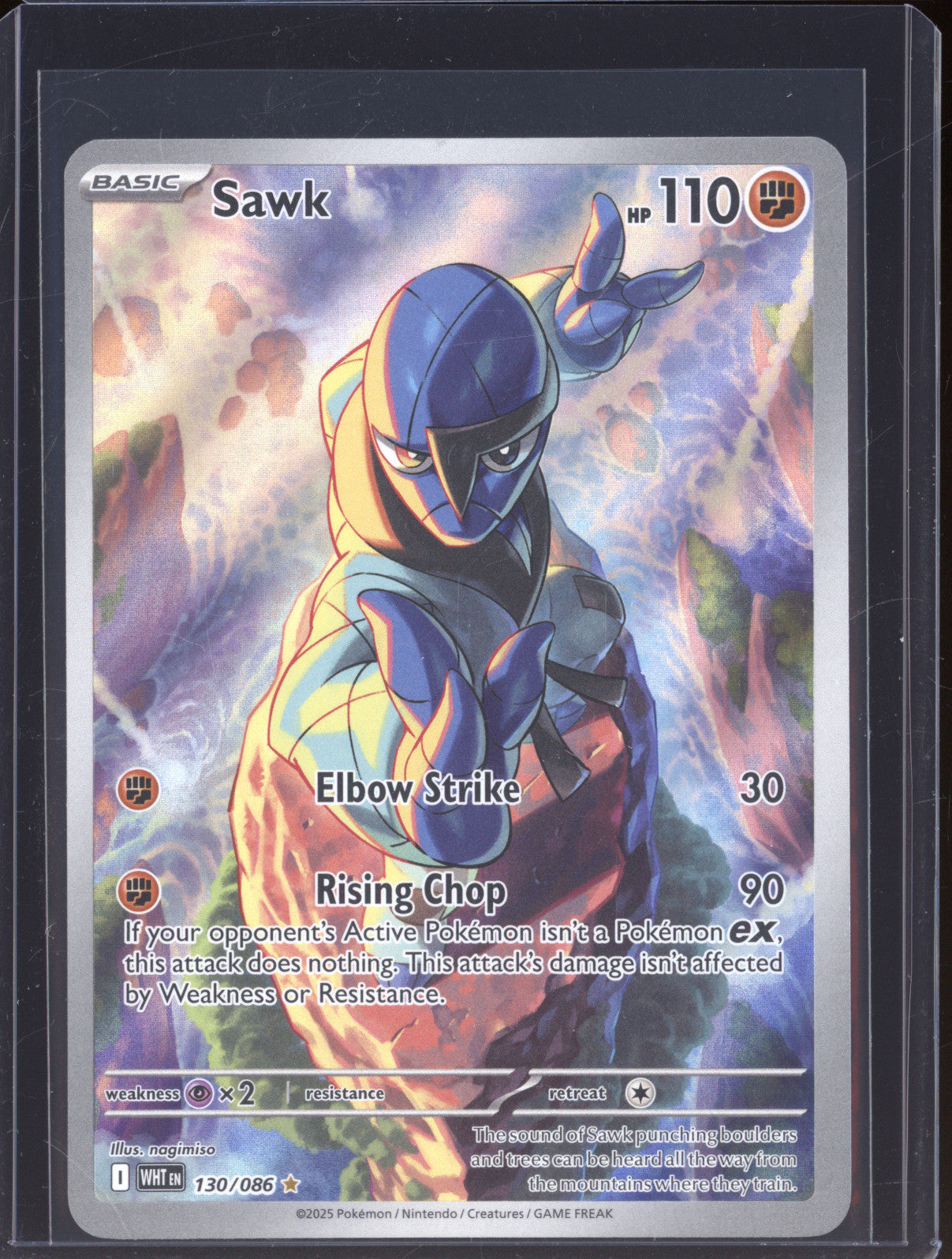 Sawk 2025 Pokemon White Flare WHT 130/086 Illustration Rare