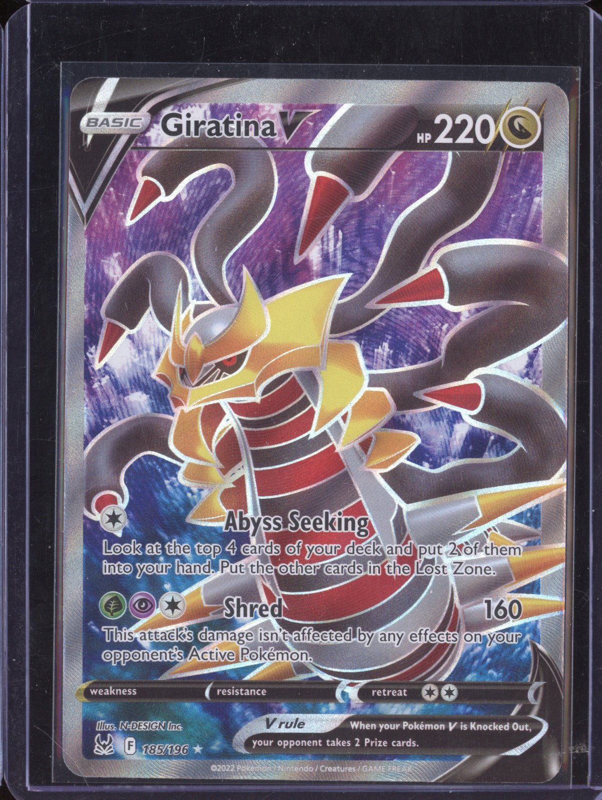 Giratina V 2022 Pokemon Lost Origin 185/196 Full Art