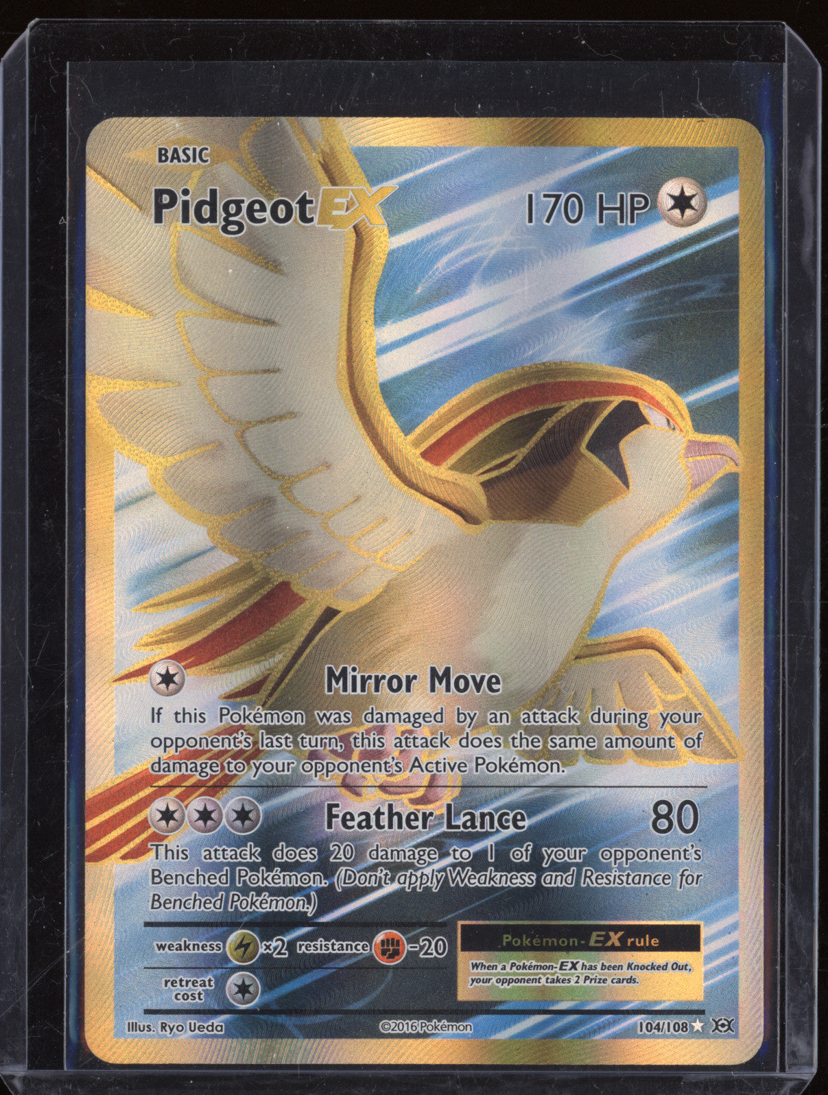 2016 Pokemon XY Evolutions 104/108 Pidgeot EX Full Art
