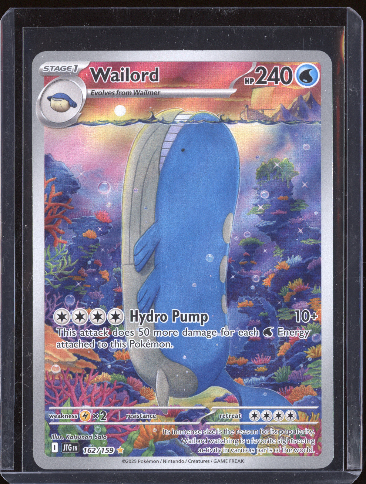 Wailord 2025 Pokemon Journey Together JTG 162/159 Illustration Rare