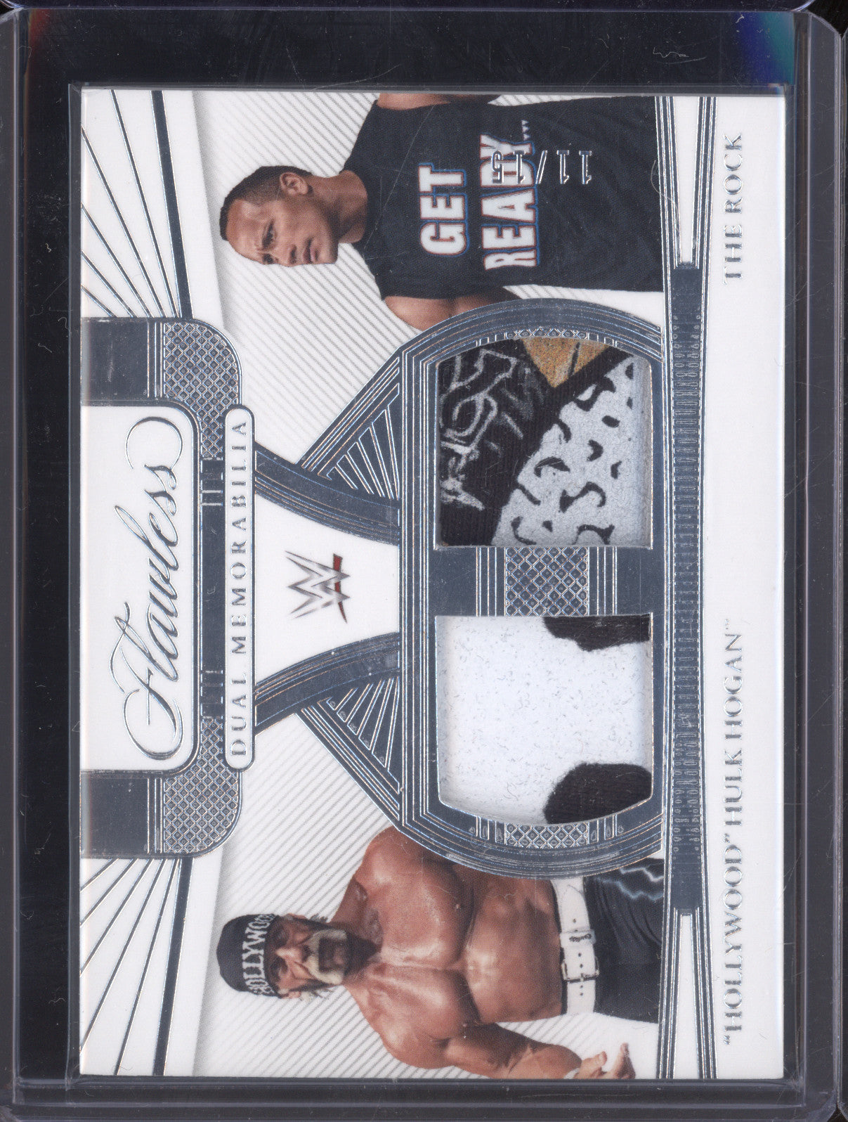 2024 Flawless WWE Dual Memorabilia Hollywood Hulk Hogan The Rock 11/15