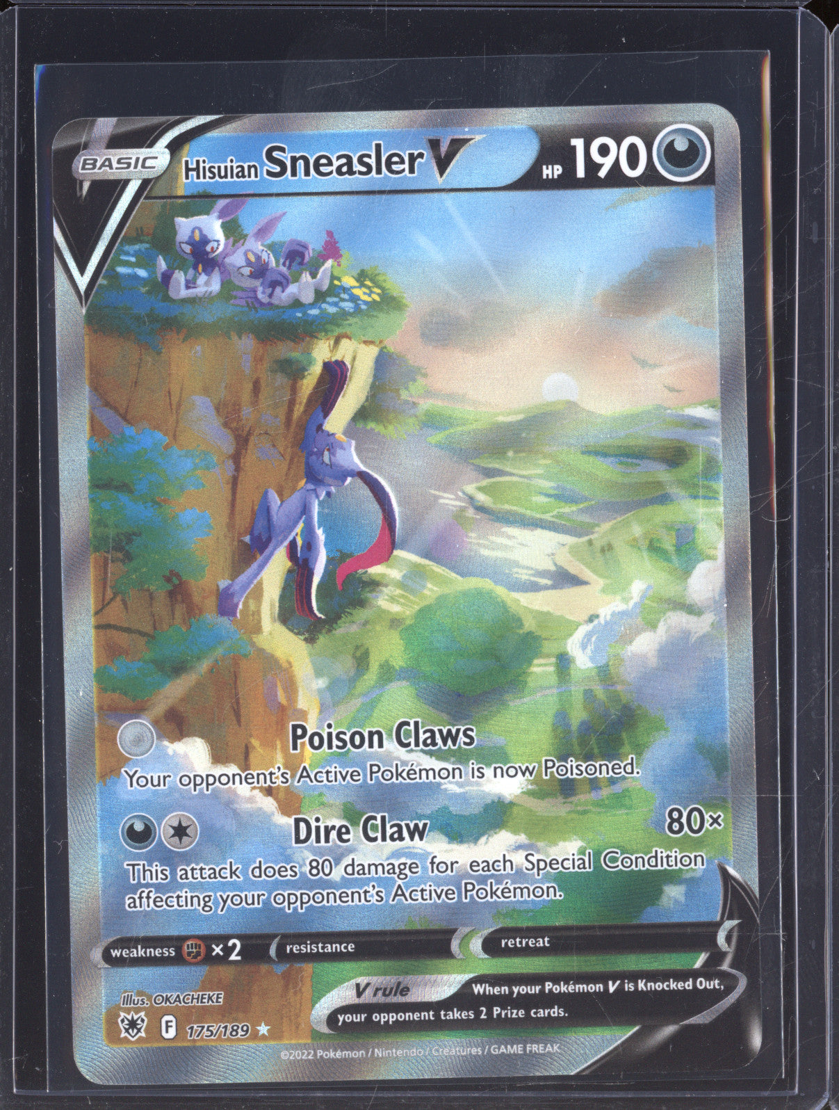 2022 Pokemon Astral Radiance 175/189 Hisuian Sneasler V Alternate Full Art
