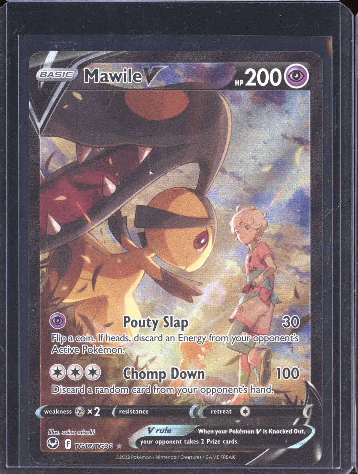Mawile V 2022 Pokemon Silver Tempest TG17/TG30 Full Art