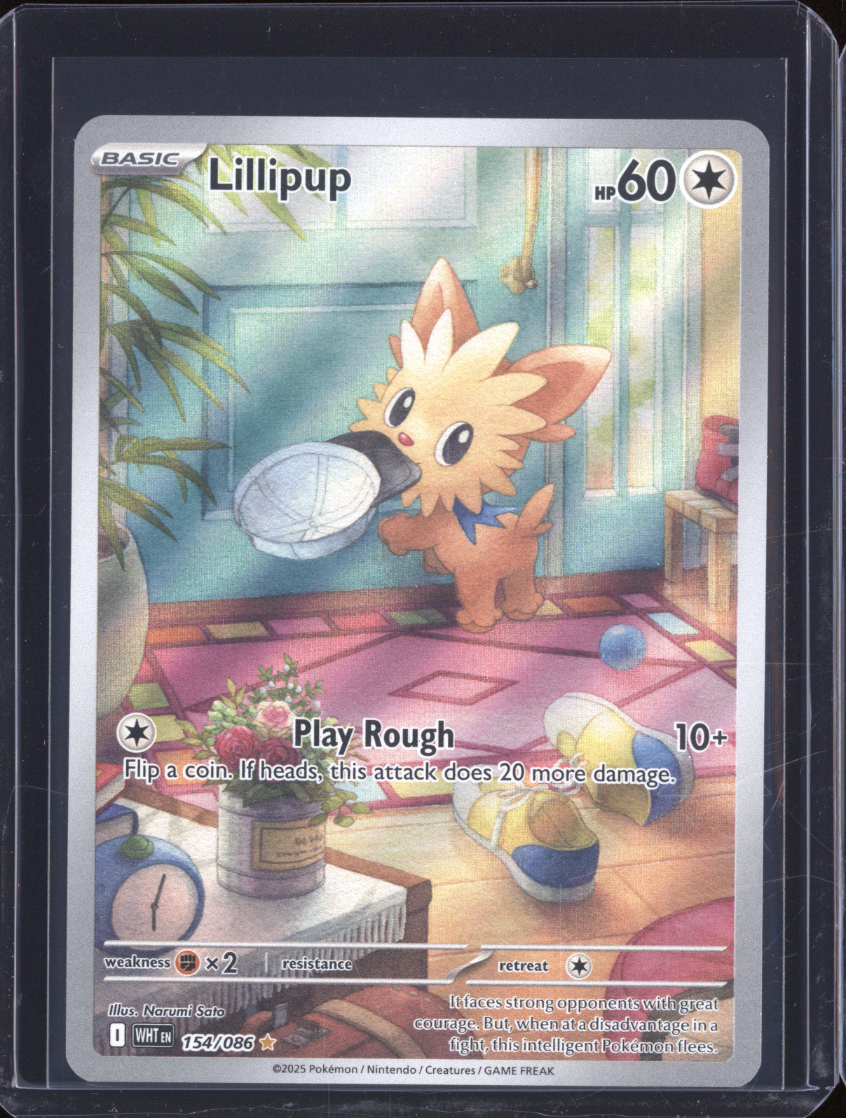 2025 Pokemon Scarlet & Violet White Flare WHT 154 Lillipup Illustration Rare