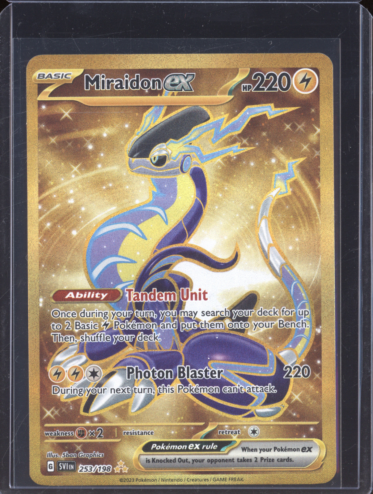 Miraidon ex 2023 Pokemon Scarlet & Violet 253/198 Hyper Rare